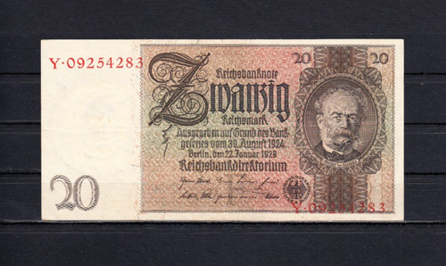 Reichsmark 22 1 1929 - v., 22.1.1929