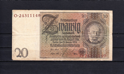 Reichsmark 22 1 - v., 22.1.1929