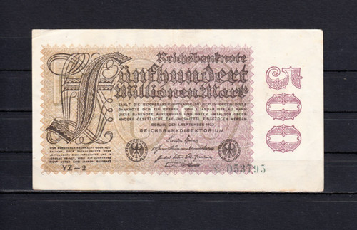 500 mio mark - 500, 1.9.1923