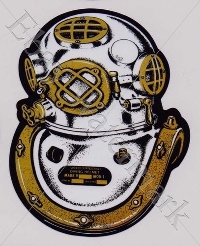 Mark helmet diving decal - helmet,