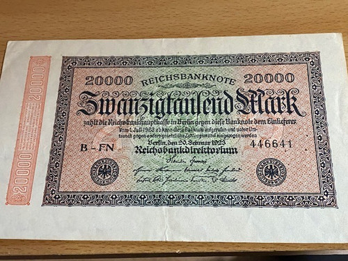 Reichsbanknote 20000 mark - reichsbanknote,