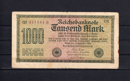 1000 mark 1922 ro - mark, v.