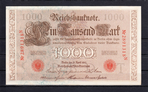 1000 mark 1910 ro - mark, (ro