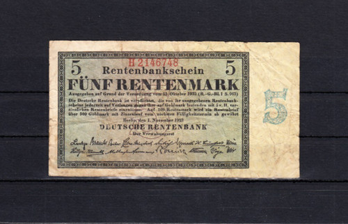 Rentenmark 11 1923 kn - 5,