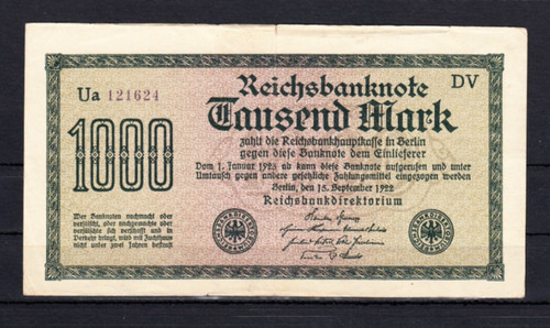 1000 mark 1922 ro - 1000, v.
