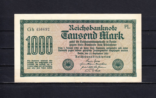 1000 mark 1922 - mark, v.