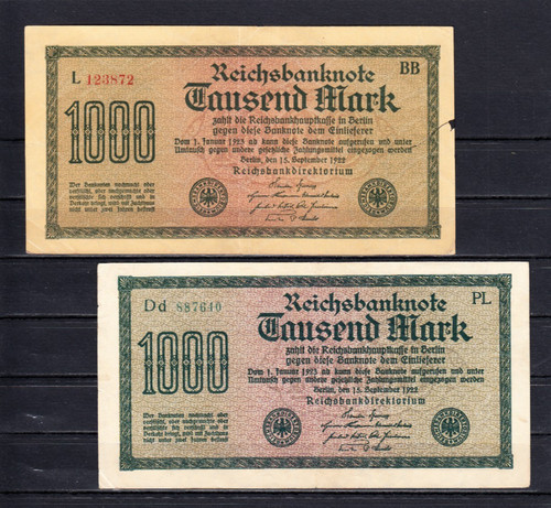 1000 mark 1922 ro - v., (ro