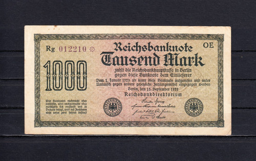 1000 mark 1922 ro - v., (ro