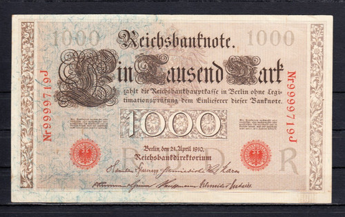 1000 mark 1910 ro - mark, (ro