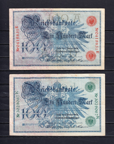100 mark 1908 ro - 100, 7.2.1908/