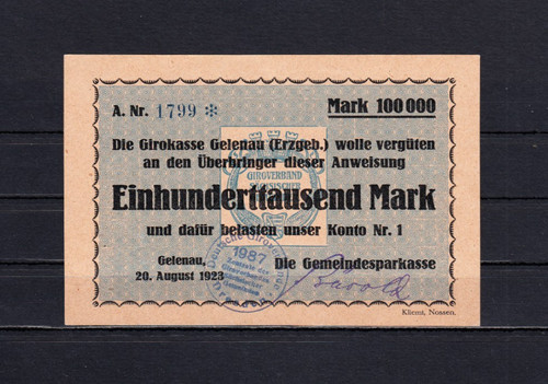 Gelenau gemeindesparkasse 100 - gelenau/gemeindesparkasse,,