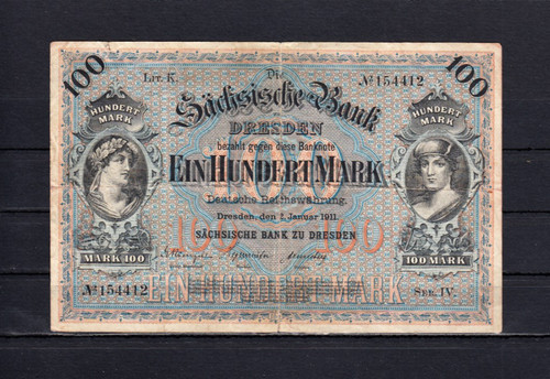 Dresden sächsische bank 100 - sächsische, bank,