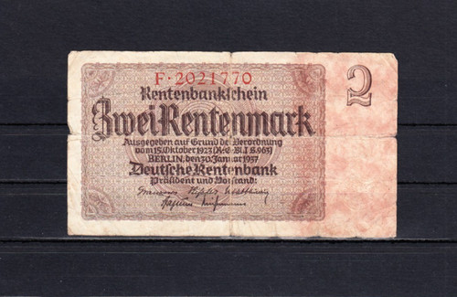 Rentenmark 1 1937 kn - rentenmark, v.