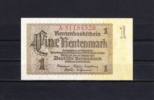 Rentenmark 1 1937 - rentenmark, kn