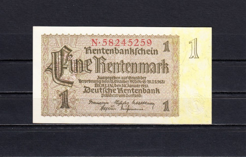 Rentenmark 1 1937 kn - v.,