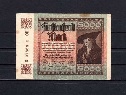5000 mark 1922 - mark, 2.12.1922